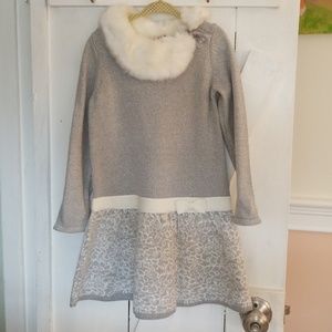 Cynthia Rowley silver sparkly sweater dress